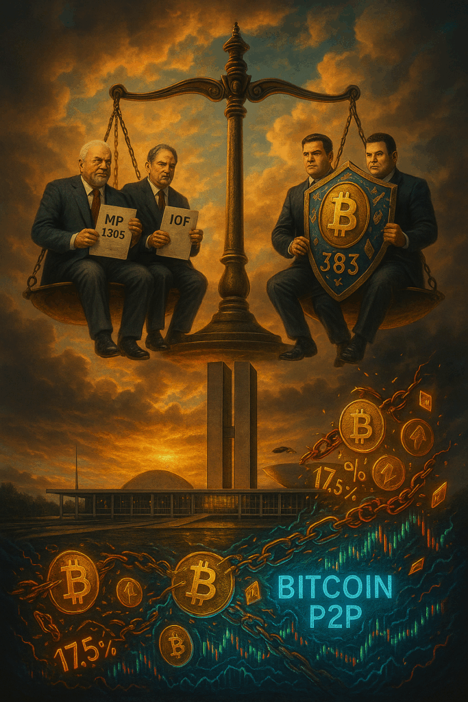 Câmara aprova derrubar IOF com 383 votos Hugo Motta derruba decreto do governo sobre IOF MP 1303 que taxa criptomoedas em 17,5% ameaçada Senado vota IOF hoje após Câmara aprovar derrubada Davi Alcolumbre mobiliza senadores contra IOF Governo Lula sofre maior derrota na Câmara Tributação 17,5% sobre Bitcoin pode ser barrada Câmara dos Deputados rejeita aumento do IOF Hugo Motta surpreende governo com votação do IOF Criptomoedas podem manter isenção de 35 mil reais IOF sobre criptomoedas derrubado pela Câmara Exchanges de Bitcoin comemoram derrota do governo MP das criptomoedas em risco após votação Senado Federal vota IOF ainda hoje BitcoinP2P analisa impactos da votação da Câmara Fintechs escapam de tributação maior com CSLL Decreto do IOF suspenso por 383 deputados Resistência do Congresso às medidas fiscais Alíquota fixa 17,5% criptomoedas rejeitada Hugo Motta presidente Câmara derruba IOF Davi Alcolumbre União Brasil apoia derrubada Votação histórica contra governo Lula Crise fiscal governo após derrota na Câmara Bitcoin mantém isenção mensal 35 mil Operações criptomoedas livres de IOF Deputados rejeitam tributação sobre crypto Medida Provisória 1303 em xeque no Congresso Coronel Chrisóstomo relator projeto anti IOF Plenário esvaziado aprova derrubada IOF Sessão semipresencial derrota governo Palácio Planalto pego de surpresa Fernando Haddad sofre derrota tributária Ministério Fazenda perde batalha IOF Congresso Nacional rejeita aumento impostos Projeto Decreto Legislativo PDL aprovado Urgência IOF aprovada semana passada Base governista dividida na votação Oposição celebra vitória contra IOF PL Republicanos PP votam contra governo União Brasil lidera oposição ao IOF Rodrigo Pacheco sucessor Davi Alcolumbre Gleisi Hoffmann fracassa em negociação Rui Costa Casa Civil não convence deputados Lindbergh Farias PT critica Hugo Motta Líder governo José Guimarães libera bancada Requerimento retirada pauta rejeitado Emendas parlamentares ameaçadas por IOF Contingenciamento gastos após derrubada IOF Arrecadação 10 bilhões 2025 perdida Meta fiscal governo comprometida Déficit zero 2025 em risco Superávit 2026 ameaçado pela derrota Arcabouço fiscal precisa revisão Compensação perdas IOF necessária Petrobras dividendos podem compensar IOF Banco Brasil BNDES reservas solução Reforma administrativa urgente governo Corte gastos exigido pelo Congresso Equilíbrio fiscal sem aumento impostos Resistência política medidas tributárias Ambiente econômico melhor sem IOF Investimentos protegidos de tributação excessiva Mercado financeiro celebra derrubada IOF Câmbio dólar reage à votação Bolsa valores sobe com derrubada IOF Investidores comemoram rejeição IOF Renda fixa protegida de tributação LCI LCA mantêm benefícios fiscais CRI CRA preservam isenções Debêntures incentivadas protegidas Fundos investimento livres IOF adicional Previdência privada sem IOF extra Cartões pré-pagos viagem sem taxa Remessas exterior mantêm alíquota atual Investimento direto estrangeiro protegido Operações câmbio preservadas Crédito pessoa jurídica beneficiado Risco sacado varejistas favorecidos Seguro VGBL limite ampliado Apostas bets tributação mantida 12% Juros Capital Próprio JCP preservados Contribuição Social Lucro Líquido CSLL reduzida Fintechs mantêm alíquota 9% CSLL Bancos tradicionais perdem vantagem tributária Harmonização tributária rejeitada Tabela regressiva IR mantida Compensação ganhos perdas preservada Day trade criptomoedas isento Mercado vista Bitcoin protegido Opções criptomoedas sem tributação extra Autocustódia operações DeFi livres Reporting ampliado rejeitado Compliance custos reduzidos Padronização regulatória adiada Clareza tributária mantida status quo Competitividade exchanges preservada Pequenos investidores protegidos Grandes investidores sem benefício extra Volume trading mantido Conversões diretas preservadas Books ordem não afetados Robôs trading protegidos Market maker modelo preservado Contraparte operações mantida Facilidade aportes diretos Complexidade trading evitada Experiência usuário preservada Aquisição clientes facilitada Otimização conversão mantida Métricas negócio protegidas Crescimento escalável preservado Casa câmbio digital favorecida