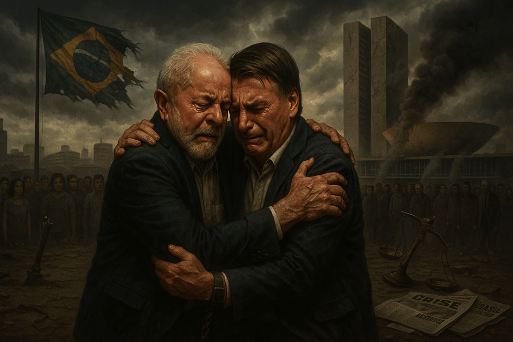 Bolsonaro tornozeleira eletrônica operação Polícia Federal hoje STF determina tornozeleira eletrônica para Bolsonaro após operação PF Ex-presidente Bolsonaro alvo de mandado de busca e apreensão Bolsonaro proibido de usar redes sociais por decisão do STF Operação da PF contra Bolsonaro em Brasília nesta sexta-feira Alexandre de Moraes ordena tornozeleira eletrônica para Bolsonaro Bolsonaro deve permanecer em casa entre 19h e 7h da manhã PF cumpre mandados na casa de Bolsonaro e sede do PL STF reconhece risco de fuga de Bolsonaro para os Estados Unidos Bolsonaro proibido de se comunicar com embaixadores estrangeiros Fim da direita brasileira com prisão de Bolsonaro Sucessores de Bolsonaro para eleições 2026 no Brasil Tarcísio de Freitas candidato da direita para presidente 2026 Michelle Bolsonaro possível candidata presidencial 2026 Romeu Zema governador Minas Gerais candidato direita 2026 Retaliação política contra direita brasileira pelo STF Perseguição judicial sistemática contra políticos de direita Lula governo do imposto com alta rejeição popular Crise do lulismo e queda de popularidade de Lula Terceira via política ganha força no Brasil 2026 Eleições presidenciais 2026 sem Bolsonaro candidatos direita Direita brasileira se reorganiza após inelegibilidade Bolsonaro Tornozeleira eletrônica Bolsonaro medida cautelar STF Operação Polícia Federal Bolsonaro investigação golpe Estado Bolsonaro impedido acessar redes sociais Instagram Twitter Casa de Bolsonaro alvo de busca apreensão PF Partido Liberal PL sob investigação Supremo Tribunal Federal Bolsonaro recolhimento domiciliar noturno por ordem judicial STF impõe restrições inéditas a ex-presidente brasileiro Bolsonaro proibido aproximar embaixadas diplomatas estrangeiros Eduardo Bolsonaro Estados Unidos denúncia perseguição política Trump tarifas Brasil defesa Bolsonaro retaliação STF Antiamericanismo Lula resposta tarifas Donald Trump Governo Lula rejeição 41% pior avaliação história IOF aumento derrubado Congresso derrota governo Lula Lula usa crise externa desviar atenção problemas internos Polarização política Brasil fim era Lula Bolsonaro Renovação política brasileira nova geração líderes moderados Candidatos centro-direita eleições 2026 Tarcísio Zema Sergio Moro União Brasil candidato presidencial 2026 Ratinho Junior Paraná PSD possível candidato presidente Tereza Cristina senadora agronegócio candidata direita 2026 Ronaldo Caiado Goiás União Brasil pré-candidato presidente Gusttavo Lima cantor possível candidatura política 2026 Pablo Marçal PRTB candidato outsider direita brasileira Flávio Bolsonaro senador sucessão pai eleições 2026 Carlos Bolsonaro vereador Rio Janeiro família política Centrão partidos vitória eleições municipais 2024 Brasil PSD MDB PP União Brasil Republicanos poder municipal Eleitorado bolsonarista migração novos candidatos direita Pesquisas eleitorais 2026 Lula versus candidatos direita Michelle Bolsonaro vence Lula segundo turno pesquisas Tarcísio Freitas lidera intenções voto direita 2026 Datafolha Quaest AtlasIntel pesquisas eleitorais presidenciais Instituto Democracia sucessores Bolsonaro liderança direita Paraná Pesquisas cenários eleitorais 2026 candidatos Aprovação Lula menor história mandatos petista Rejeição governo Lula inflação desemprego carga tributária Brasil terceira via oportunidade histórica superação polarização Moderação política pragmatismo governabilidade institucional Competência técnica liderança renovação geracional política Agronegócio setor produtivo apoio candidatos direita Evangélicos eleitorado conservador Michelle Bolsonaro apelo Nordeste região tradicional esquerda avanço direita São Paulo Tarcísio Freitas base eleitoral nacional Minas Gerais Romeu Zema liberal economia Novo Goiás Ronaldo Caiado melhor governador avaliado país Paraná Ratinho Junior PSD articulação política Centrão Inelegibilidade Bolsonaro TSE decisão 2030 impedimento Lei Ficha Limpa redução prazo inelegibilidade proposta Anistia política Bolsonaro pressão internacional Trump Golpe Estado investigação PGR denúncia Bolsonaro Tentativa assassinato Lula Alckmin Moraes plano criminoso Mauro Cid delação premiada ex-ajudante ordens Bolsonaro Operação Tempus Veritatis investigação tentativa golpe Inquérito fake news STF Alexandre Moraes ADPF favelas Rio Janeiro Cláudio Castro operações policiais Câmeras corporais Polícia Militar São Paulo STF Consulta prévia povos indígenas Romeu Zema decreto Ativismo judicial STF governadores direita medidas Sanções Estados Unidos Alexandre Moraes soberania Brasil Marco Rubio secretário Estado ameaças ministro STF Eduardo Bolsonaro licença mandato deputado federal Congresso americano audiência denúncia perseguição Brasil Interferência externa política brasileira Trump Bolsonaro Nacionalismo patriotismo Lula resposta pressão americana Soberania nacional defesa instituições democráticas brasileiras Reciprocidade econômica ameaça Lula tarifas Trump Redes sociais Trump apoio Lula mensagens internautas Carta devolvida Lula Trump dignidade nacional Brasil dos brasileiros declaração Lula independência Arcabouço fiscal meta governo tentativa aumento IOF Congresso Nacional derrota Planalto decisão IOF Câmara Deputados projetos limitação poderes STF Partidos centro-direita ação STF validação decreto PSDB Solidariedade Progressistas União Brasil ação judicial Republicanos Podemos Avante constitucionalidade decisão Congresso Estabilidade econômica crédito população impacto IOF Queda braço Planalto Congresso tensão poderes Reforma ministerial Lula ampliação base apoio Articulação política governabilidade sustentação parlamentar Oposição direita estratégia eleitoral 2026 unificação Consenso candidatura direita evitar dispersão votos Sucessão Bolsonaro disputa interna campo conservador Herança eleitoral bolsonarismo divisão lideranças emergentes