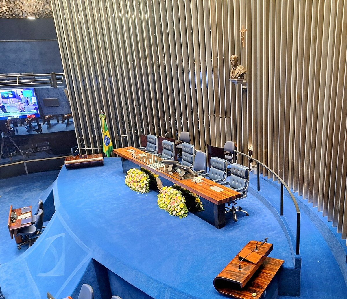 Plenário do Senado Federal — votação secreta rejeita indicação de Jorge Messias ao STF por 42 a 34