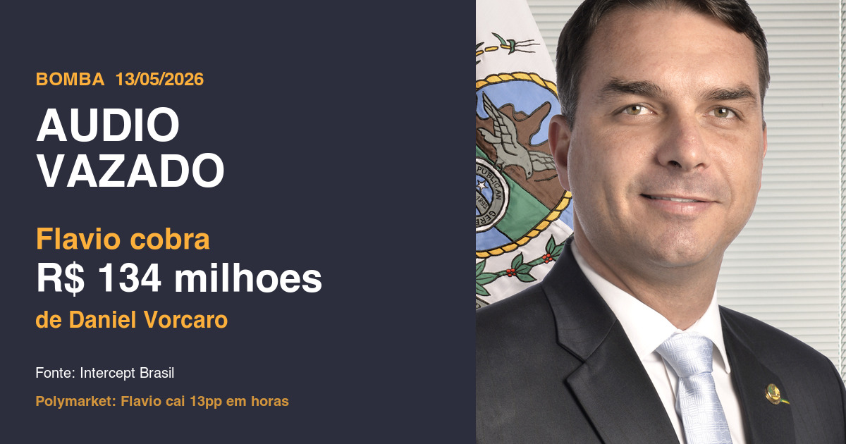 Áudio vazado de Flávio Bolsonaro cobrando R$ 134 milhões de Daniel Vorcaro para filme sobre Jair Bolsonaro