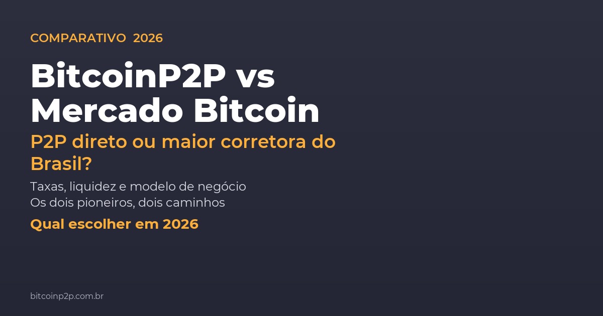 BitcoinP2P vs Mercado Bitcoin — comparativo entre as duas corretoras brasileiras de cripto
