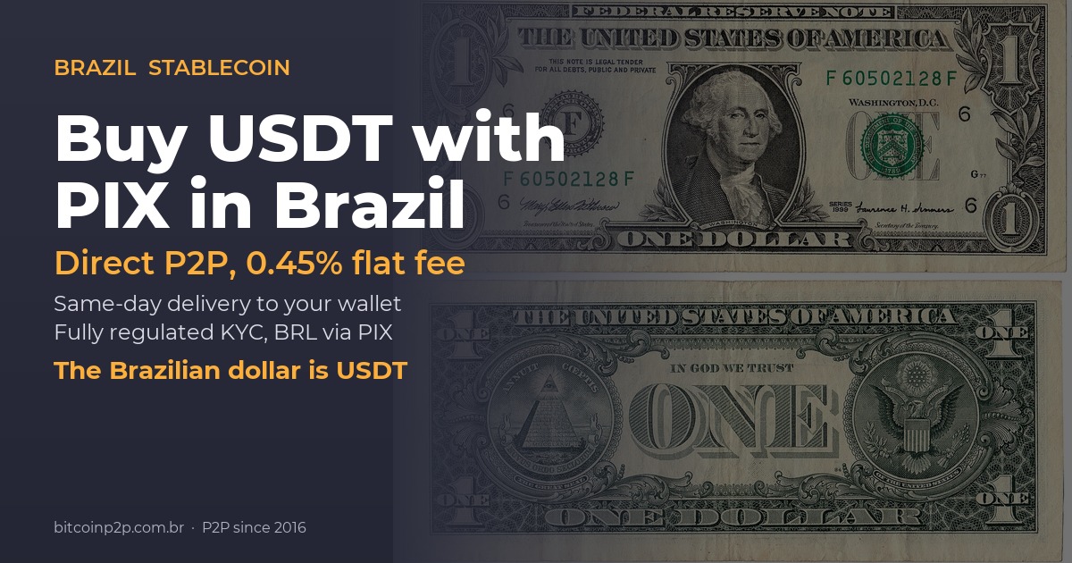 Buy USDT with PIX in Brazil