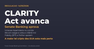 CLARITY Act aprovado no Senate Banking Committee dos EUA em 14 de maio de 2026 com Bitcoin reagindo para US$ 82 mil