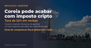 Coreia do Sul estuda abolir imposto de 22% sobre cripto