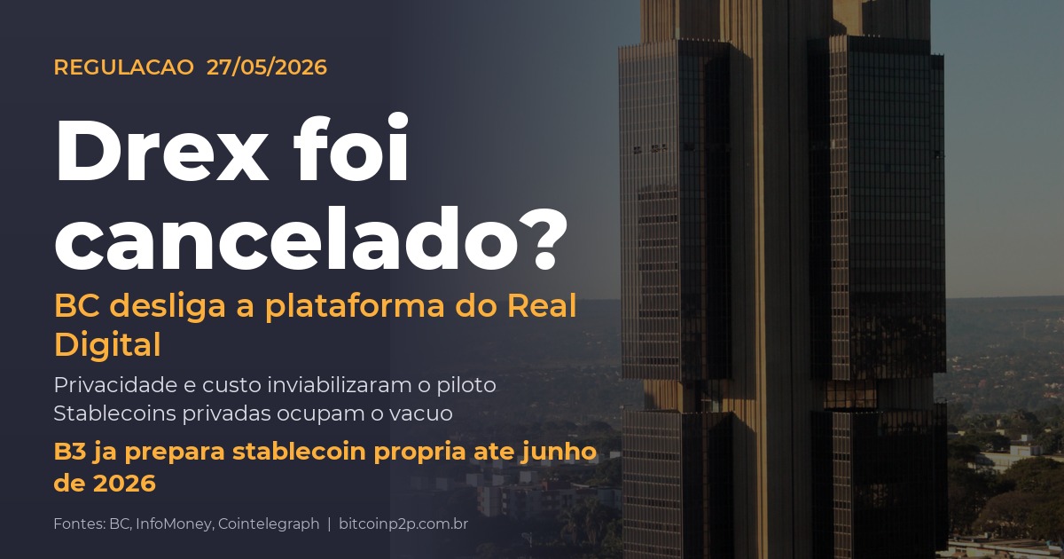 Drex foi cancelado: Banco Central desliga plataforma do Real Digital e abre espaco para stablecoins