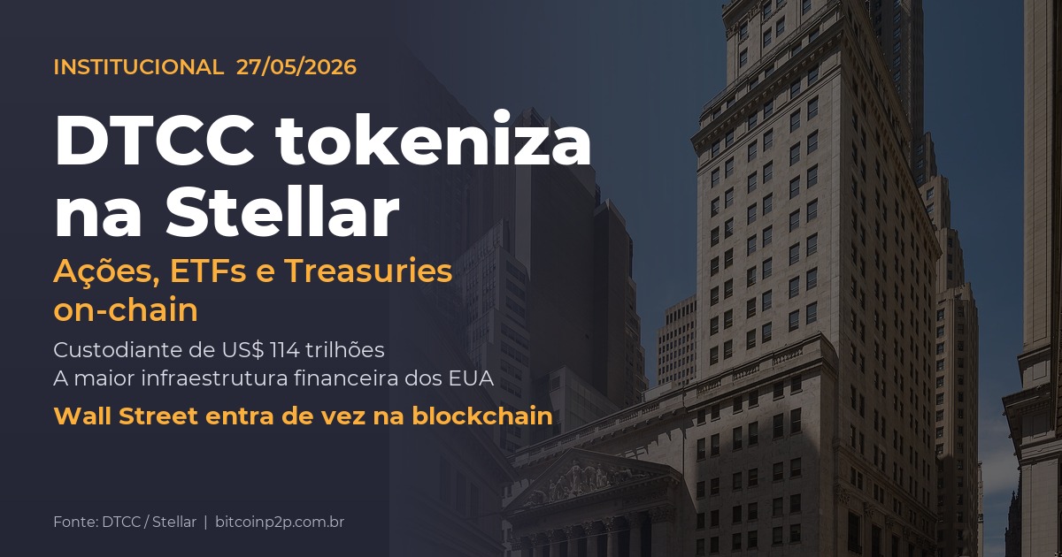 DTCC vai usar a blockchain Stellar para tokenizar ações, ETFs e Treasuries dos EUA