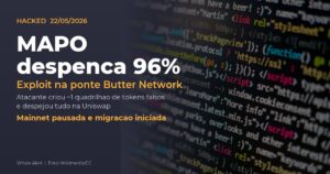 MAP Protocol MAPO hack ponte Butter Network queda 96%