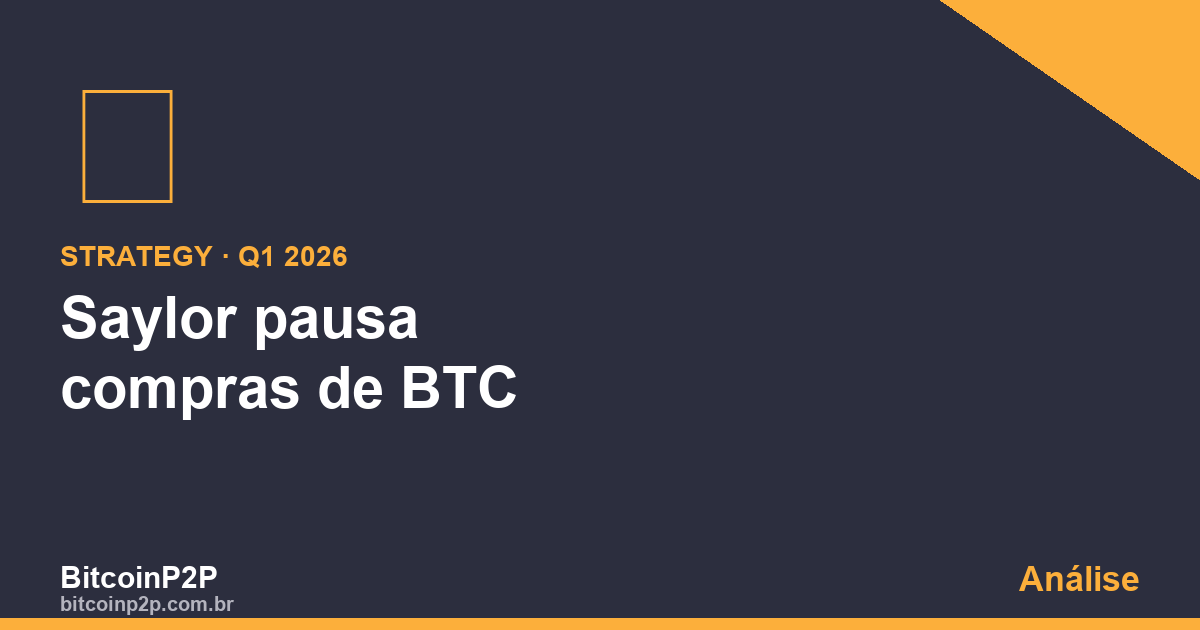 Michael Saylor pausa compras de Bitcoin antes do Q1 2026