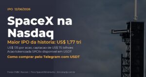 Como comprar ações da SpaceX (SPCX) pelo Telegram com USDT no IPO de 12 de junho