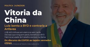 Vitória da China: governo Lula isenta a BYD de imposto de importação