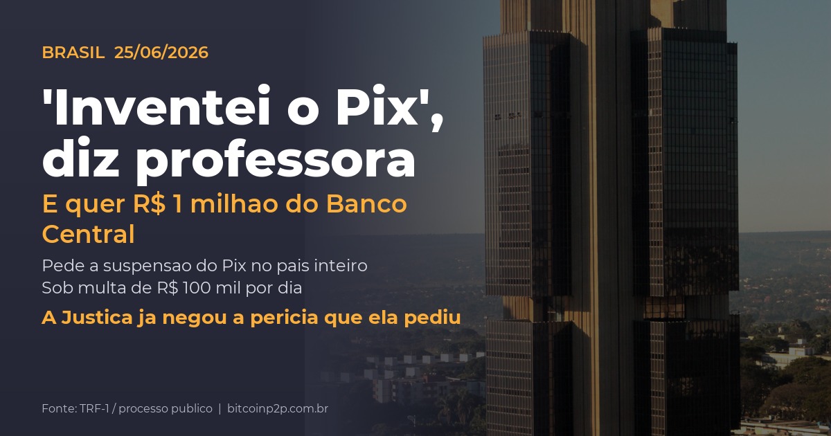 Professora que diz ter inventado o Pix processa o Banco Central por R$ 1 milhão