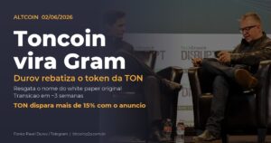 Pavel Durov anuncia rebranding do Toncoin para Gram na blockchain TON