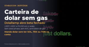 DolaRamp carteira sem gas para dolar digital USDT USDC PYUSD