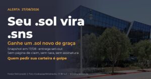 Dominio .sol vira .sns na migracao do Solana Name Service