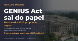 GENIUS Act: Tesouro dos EUA propõe regras das stablecoins com vigência em janeiro de 2027