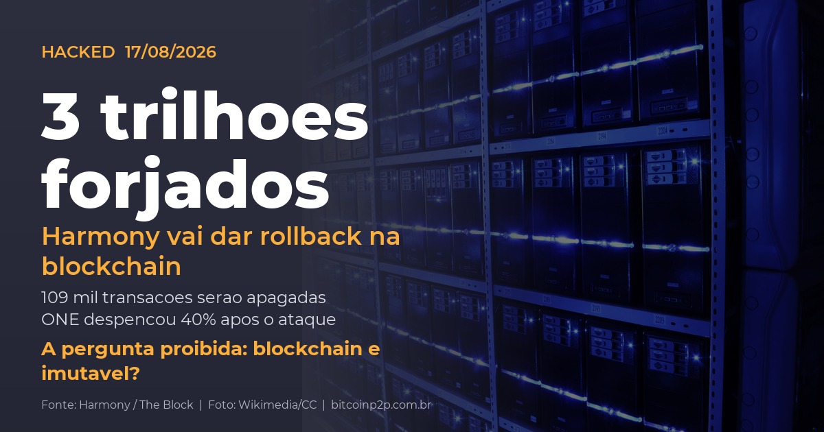 Harmony rollback: blockchain será revertida após 3 trilhões de tokens ONE forjados em ataque