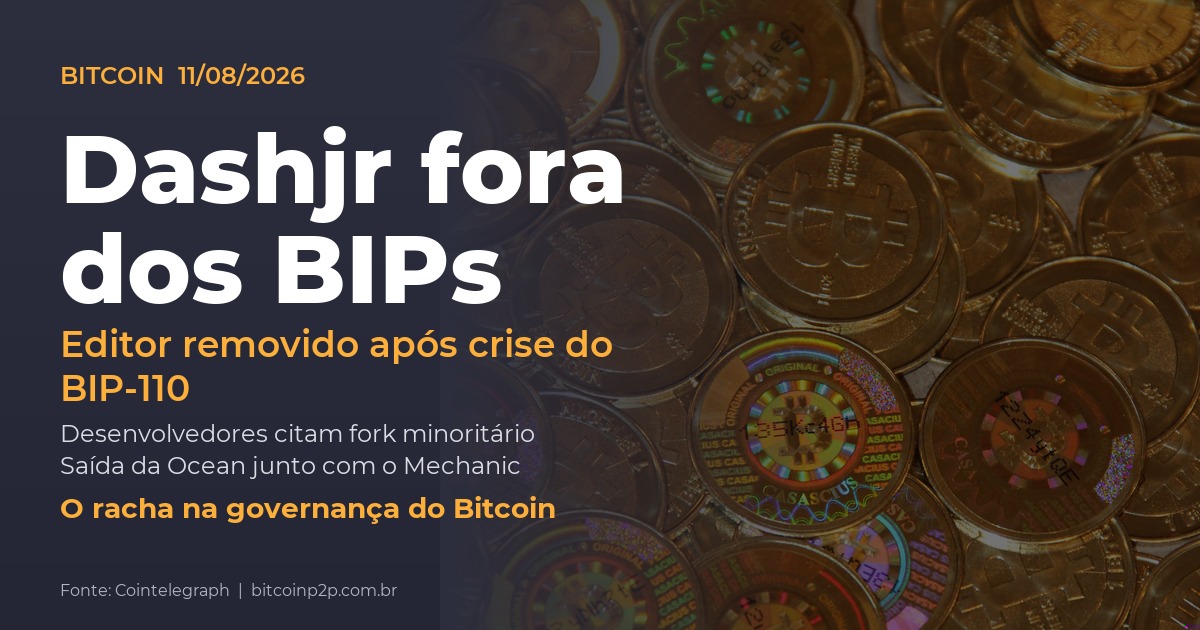 Luke Dashjr perde cargo de editor dos BIPs após crise do BIP-110