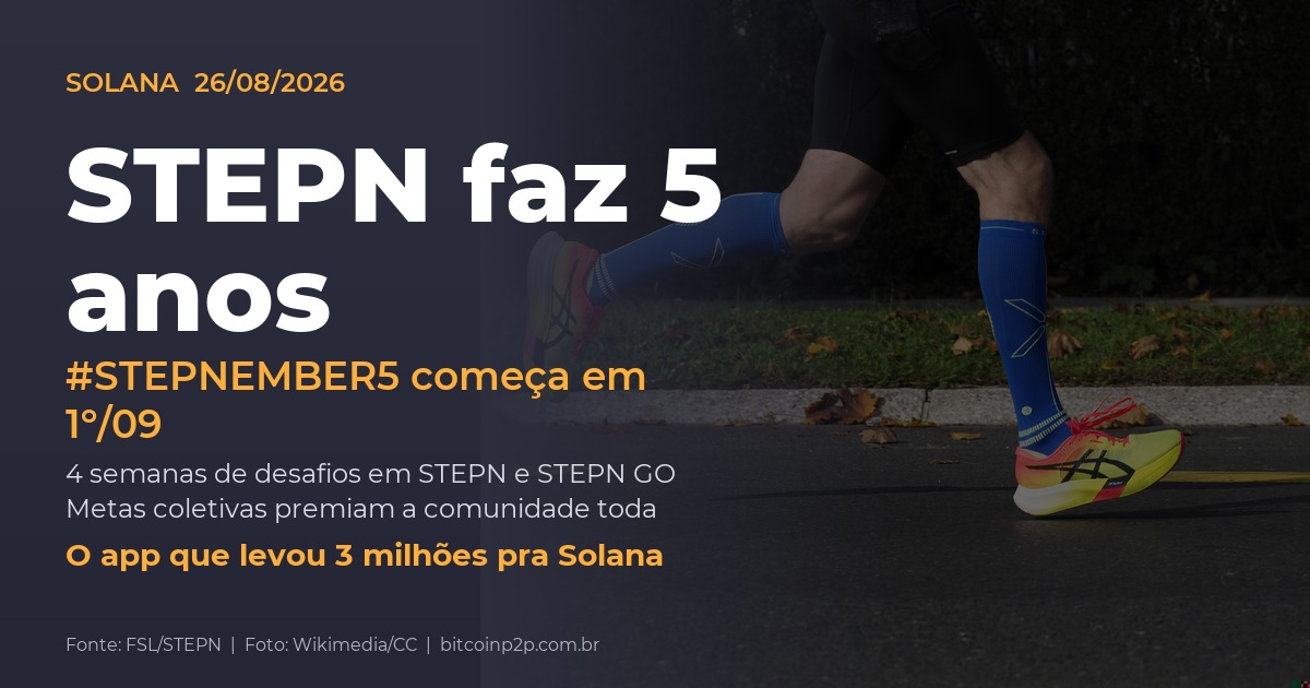 STEPN faz 5 anos e lança o #STEPNEMBER5, evento de aniversário do app move-to-earn da Solana