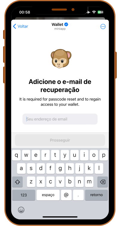 Ativando carteira do telegram para receber airdrops BITCOINP2P